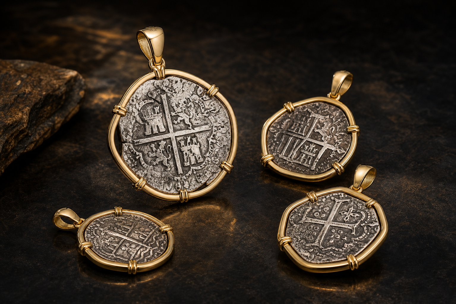 Atocha-style silver coin jewelry