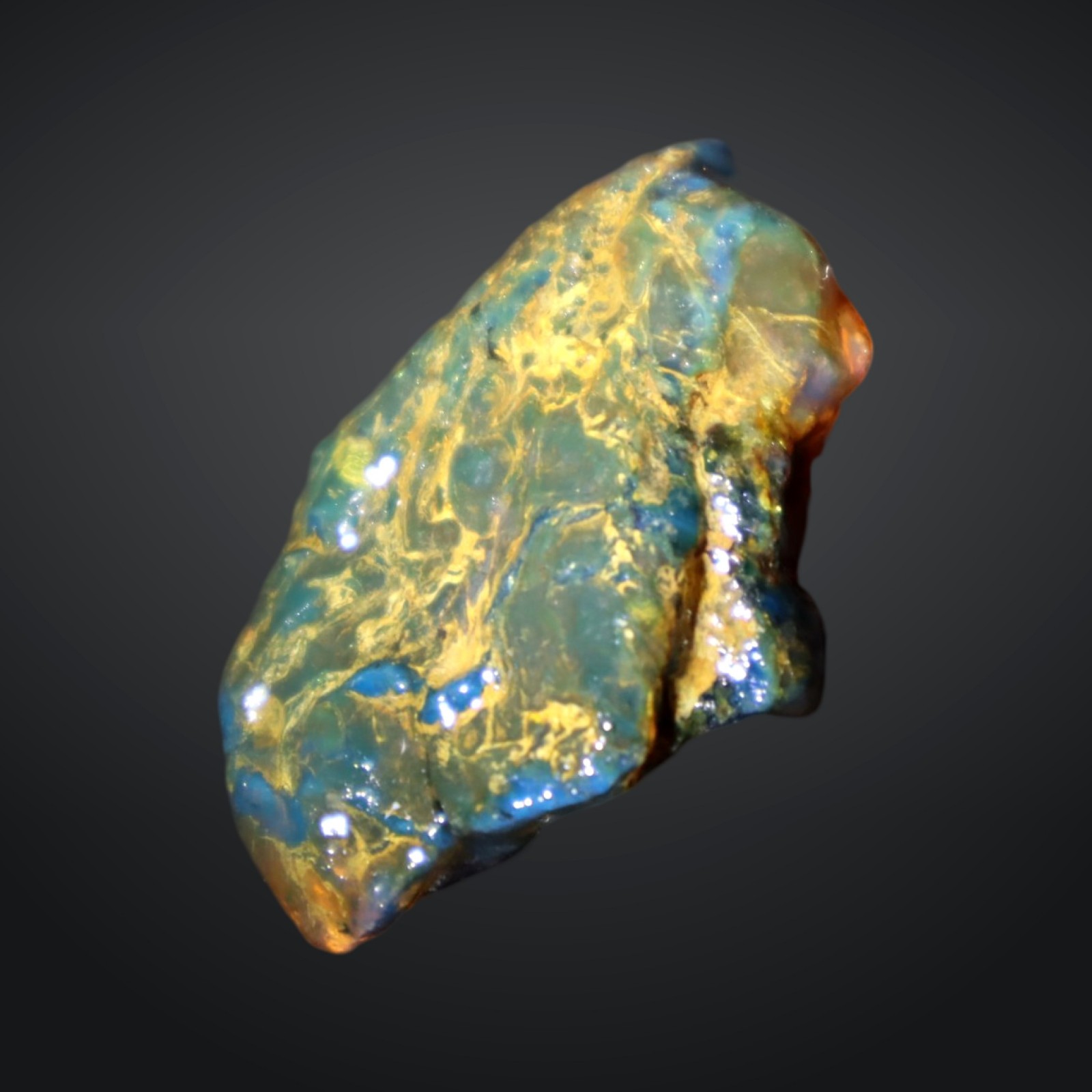 Exquisite Sky Blue Dominican Amber Rough Specimen Chunk 39mm 8.7g