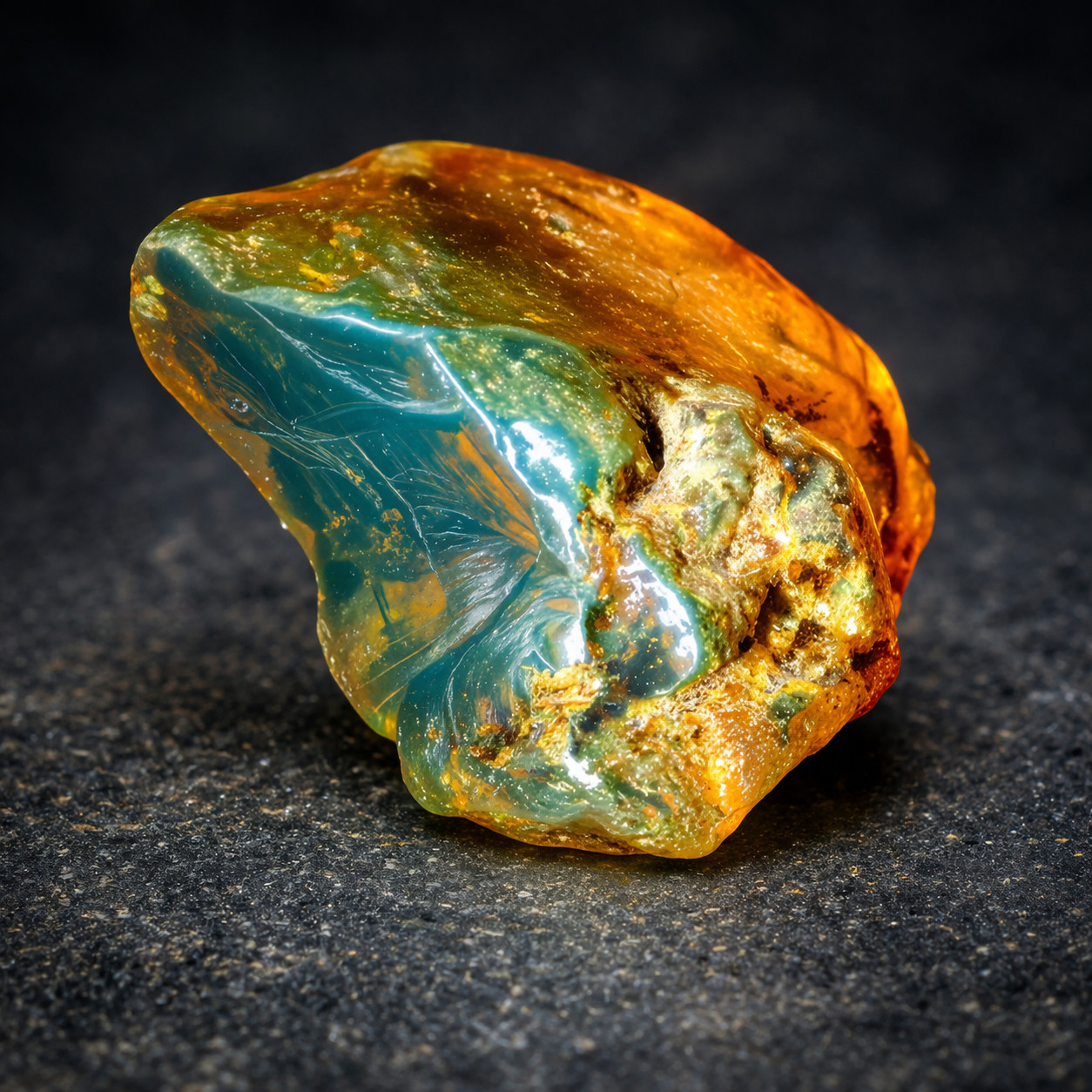 Exquisite Natural Dominican Clear Light Blue Amber Rough Specimen 42mm 10.3g