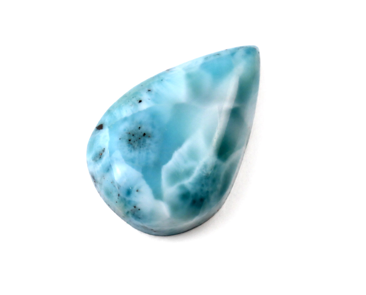 Impressive Natural Ocean Blue Larimar Teardrop Cabochon 26mm