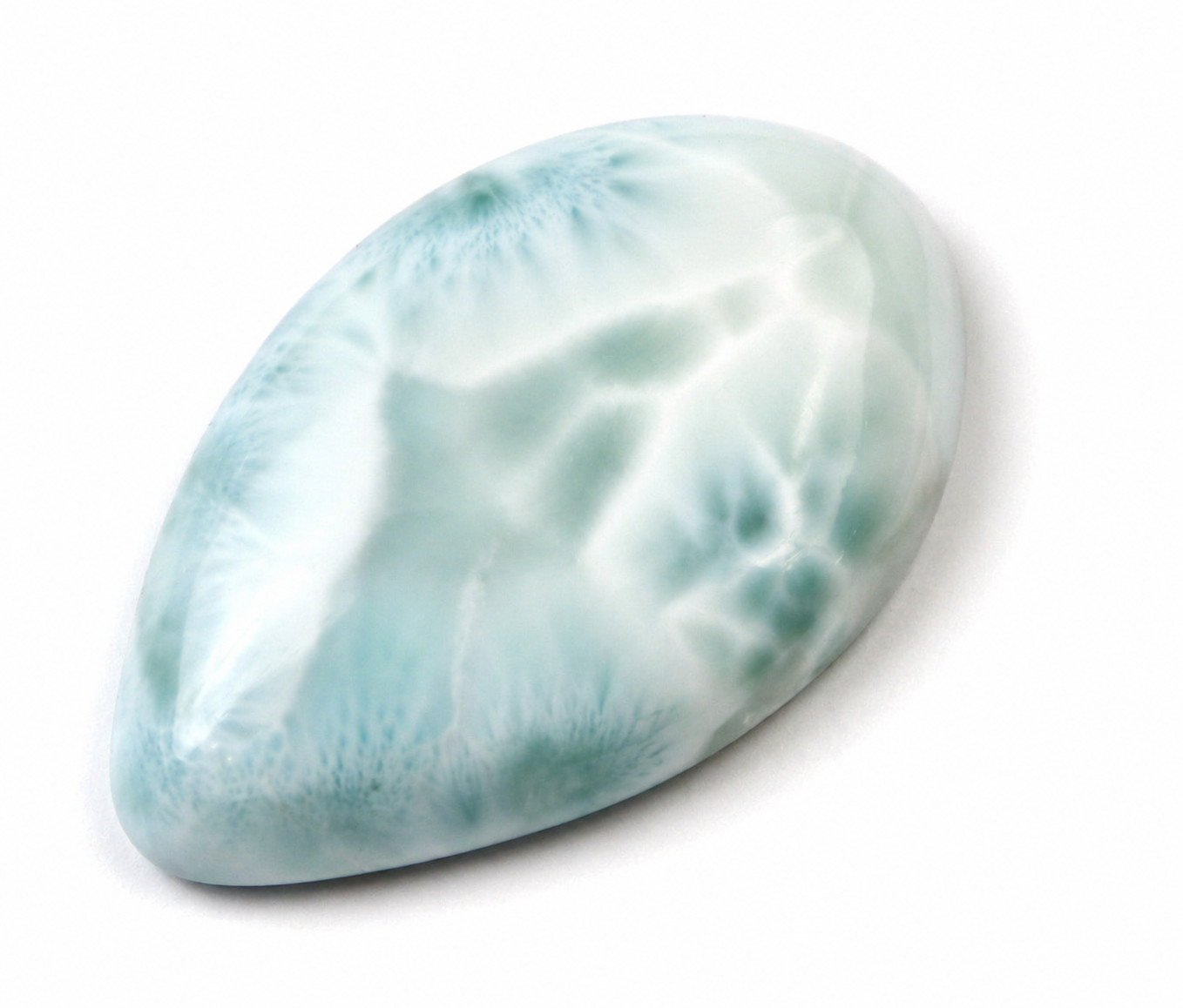 Biggest 1.8 inch  Natural Light Blue Larimar Pear Cabochon 44mm