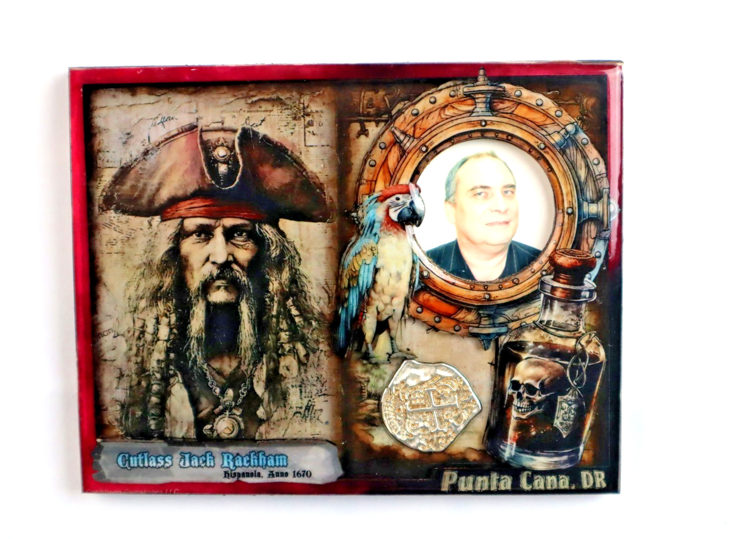 3d Pirate Souvenir Fridge Magnet & Photo Frame – Punta Cana, Dominican Republic