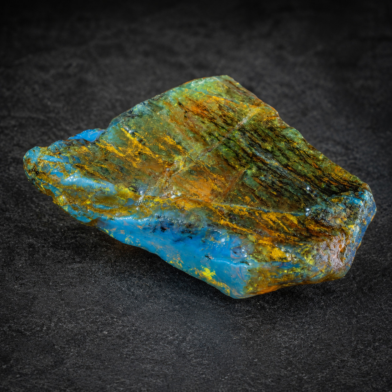 Finest Natural Dominican Clear Sky Blue Amber Rough Specimen 68mm 25.6g