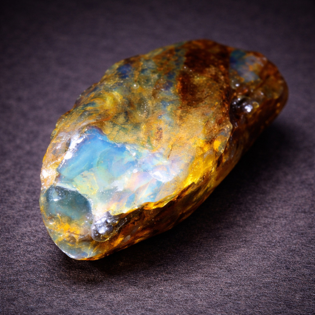 Natural Dominican Crystal Clear Sky Blue Amber Rough Specimen 51mm 14.5g