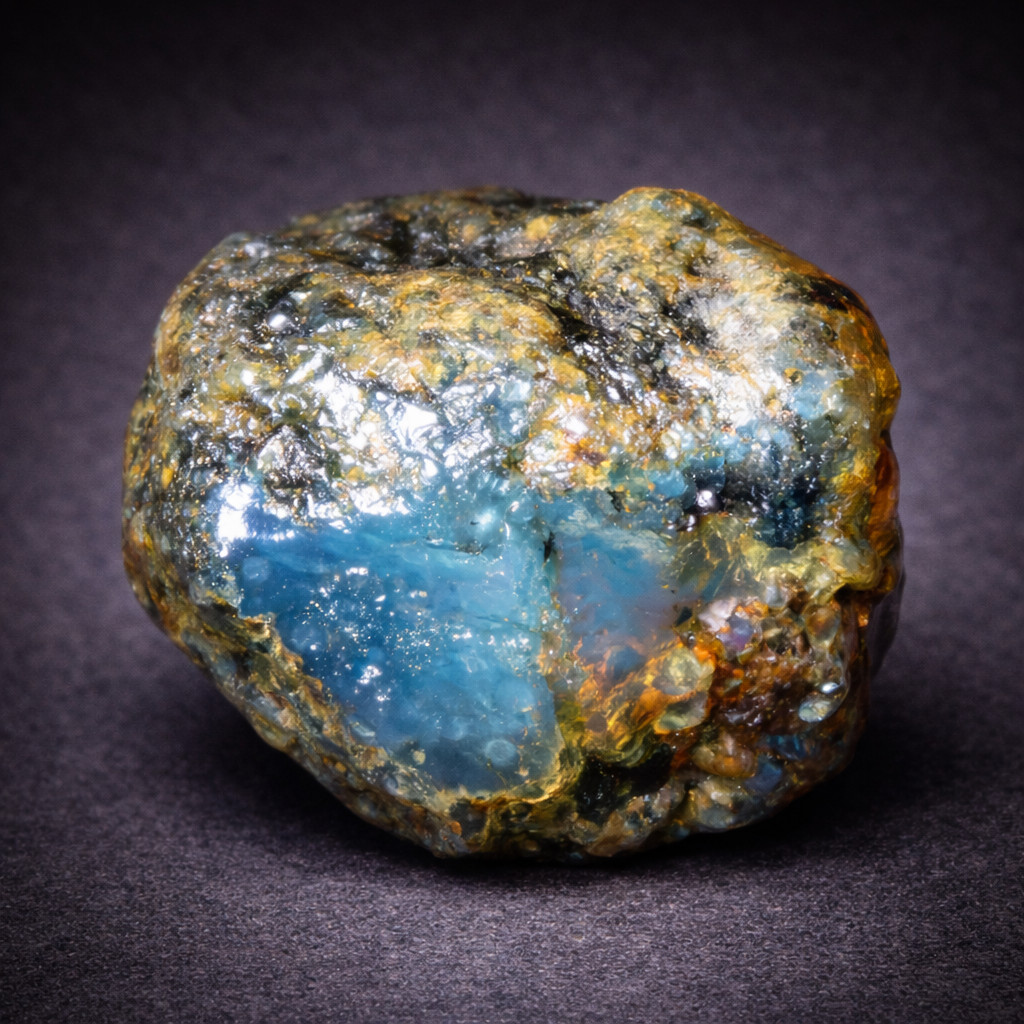 Finest Natural Dominican Clear Sky Blue Amber Rough Specimen 35mm 14.5g