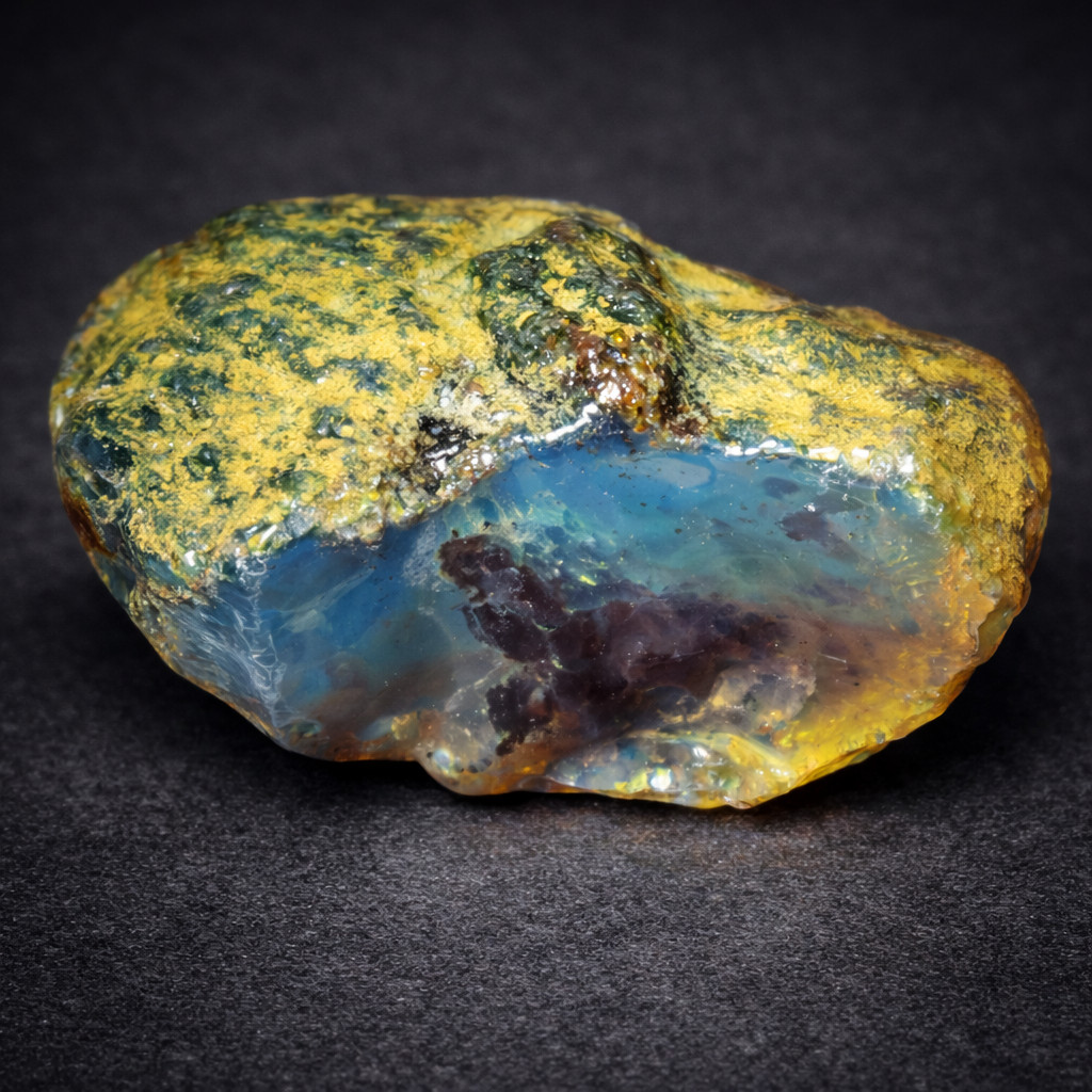 Finest Natural Dominican Clear Green Blue Amber Rough Specimen 50mm 17g