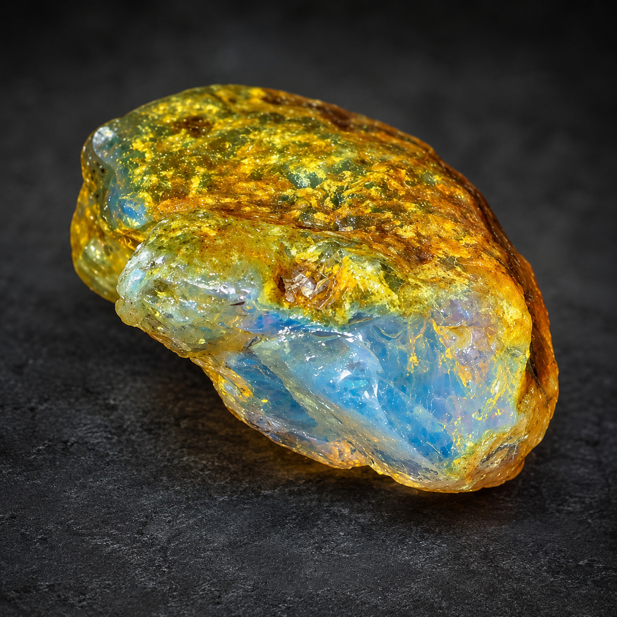 Exquisite Natural Dominican Crystal Clear Sky Blue Amber Rough Specimen 43mm 8g