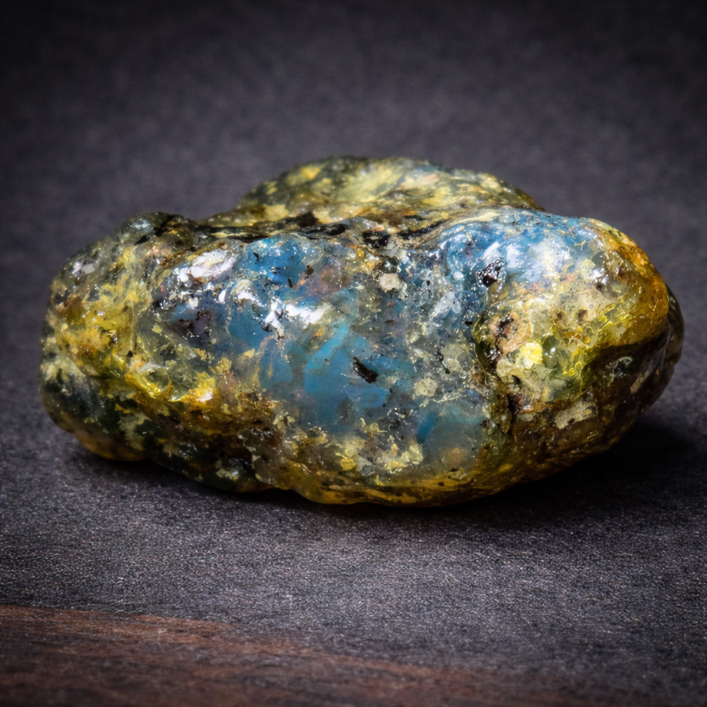 Beautiful Natural Dominican Translucent Ocean Blue Amber Rough Specimen 47mm 19g
