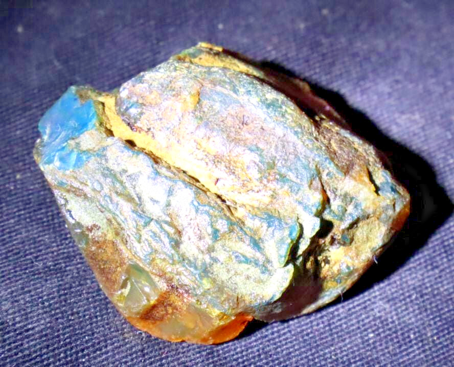 Excellent Natural Dominican Clear Deep Blue Amber Rough Specimen 36mm 11g