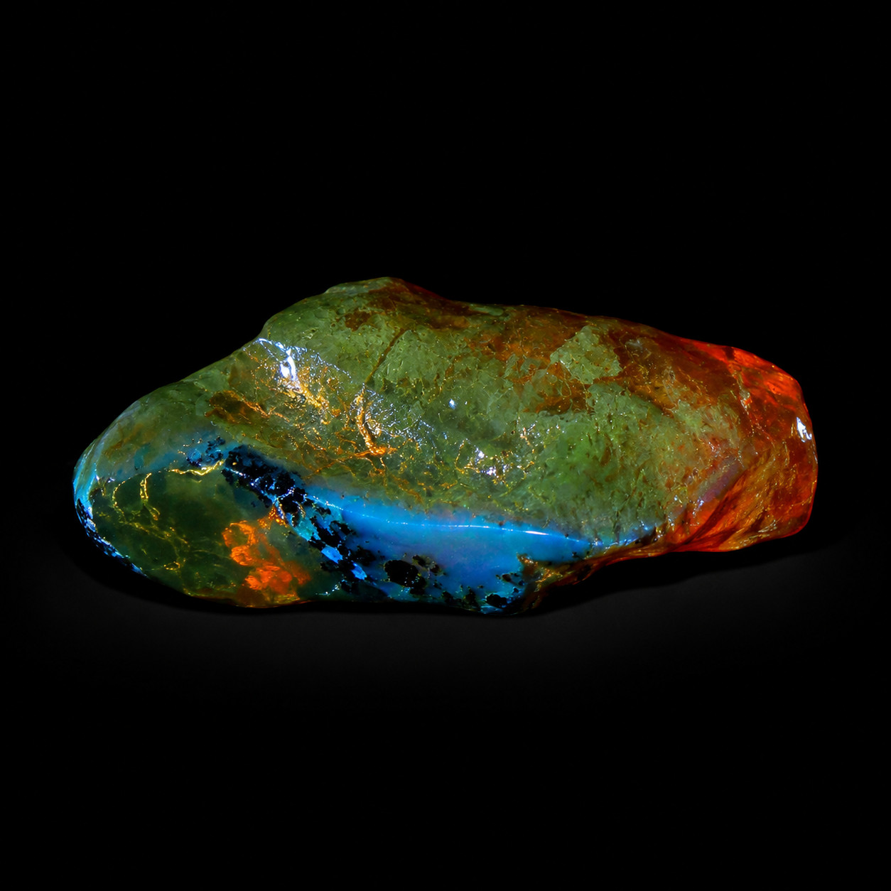 Authentic Beautiful Green Blue Dominican Amber Rough Specimen Chunk 70mm 28.1g
