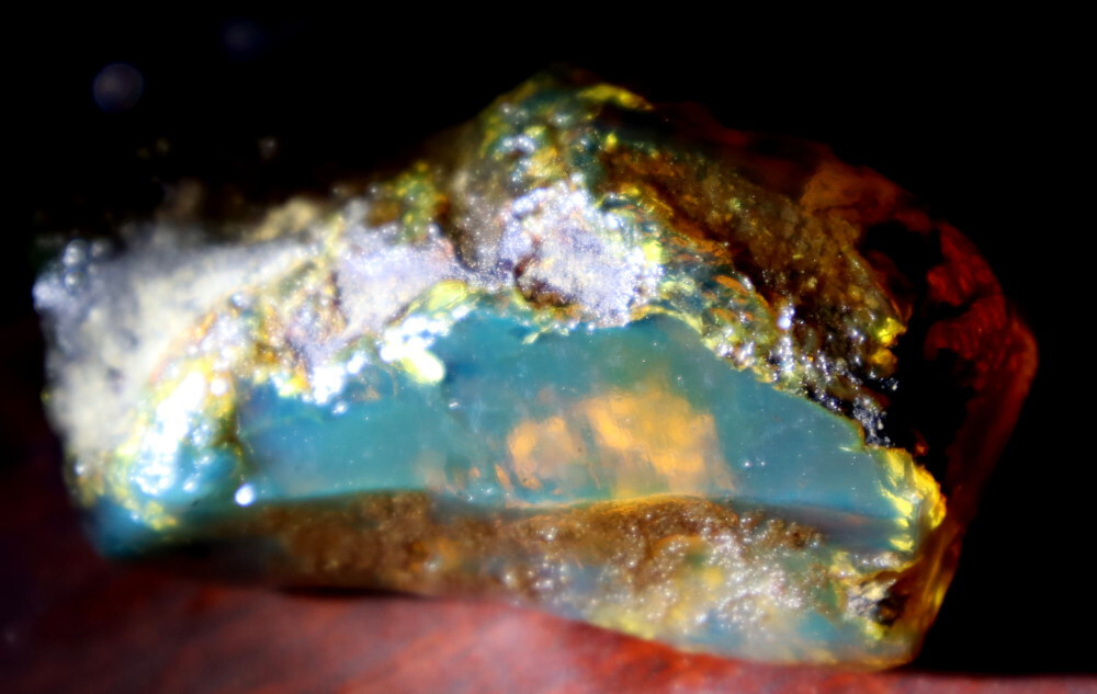 Finest Natural Dominican Crystal Clear Light Blue Amber Rough Specimen 68mm 41g