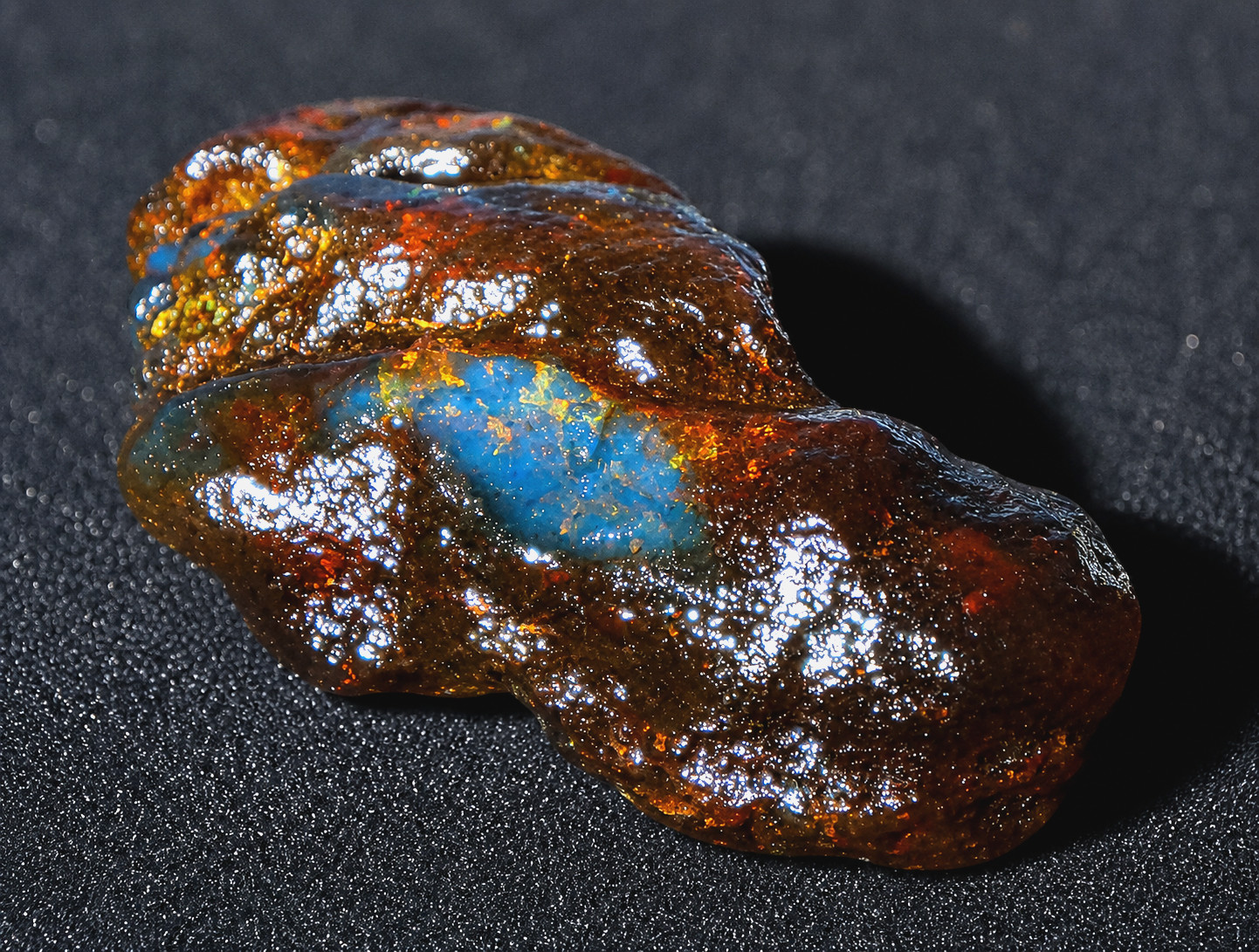 Exquisite Natural Dominican Clear Volcanic Blue Amber Rough Specimen 70mm 30g