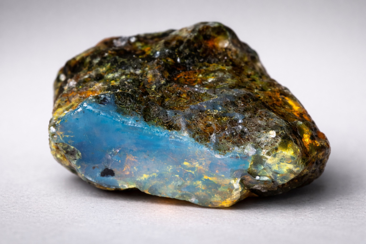 Finest Natural Dominican Clear Sky Blue Amber Rough Specimen 52mm 13.3g