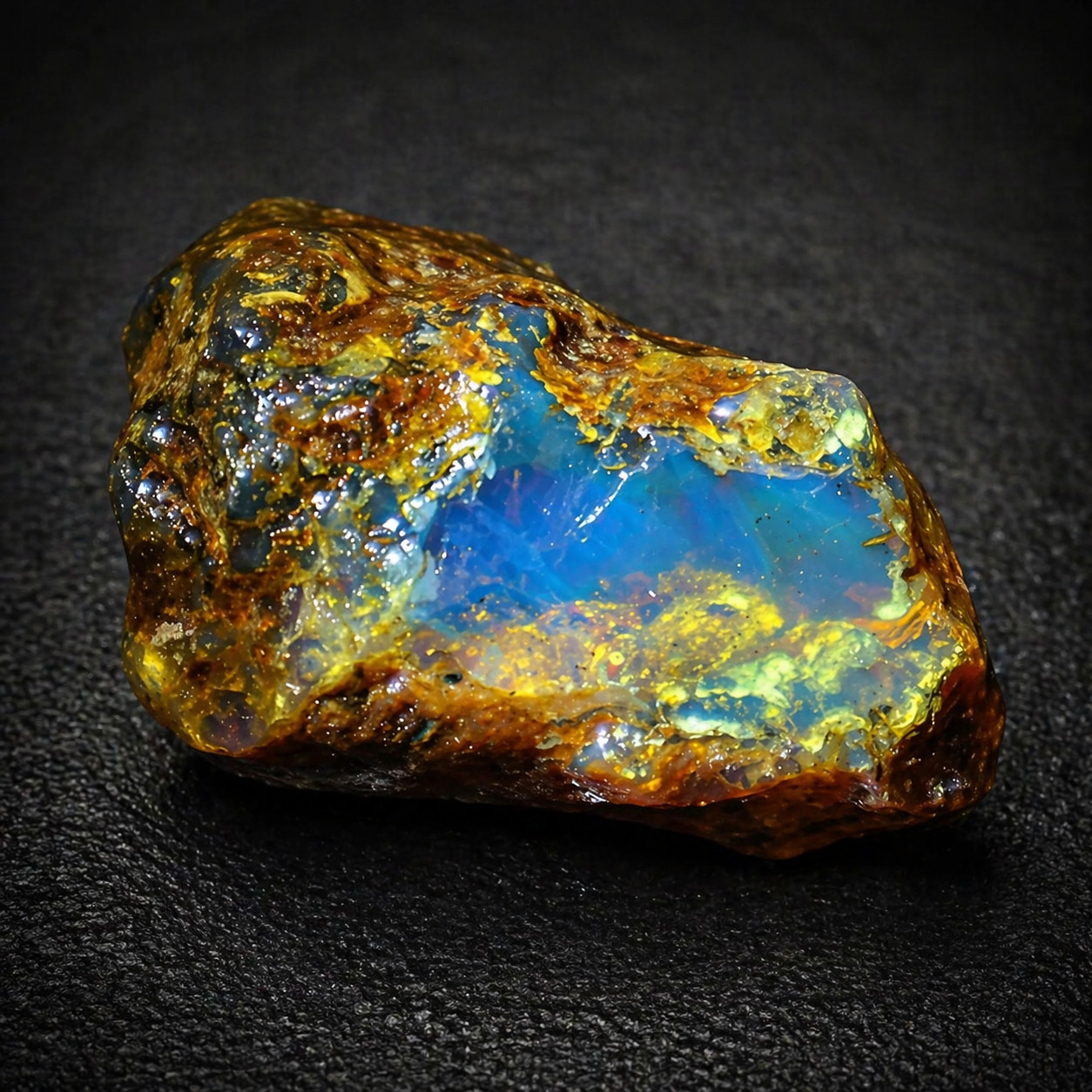 ImpressNatural Dominican Crystal Clear Sky Blue Amber Rough Specimen 42mm 14.3g