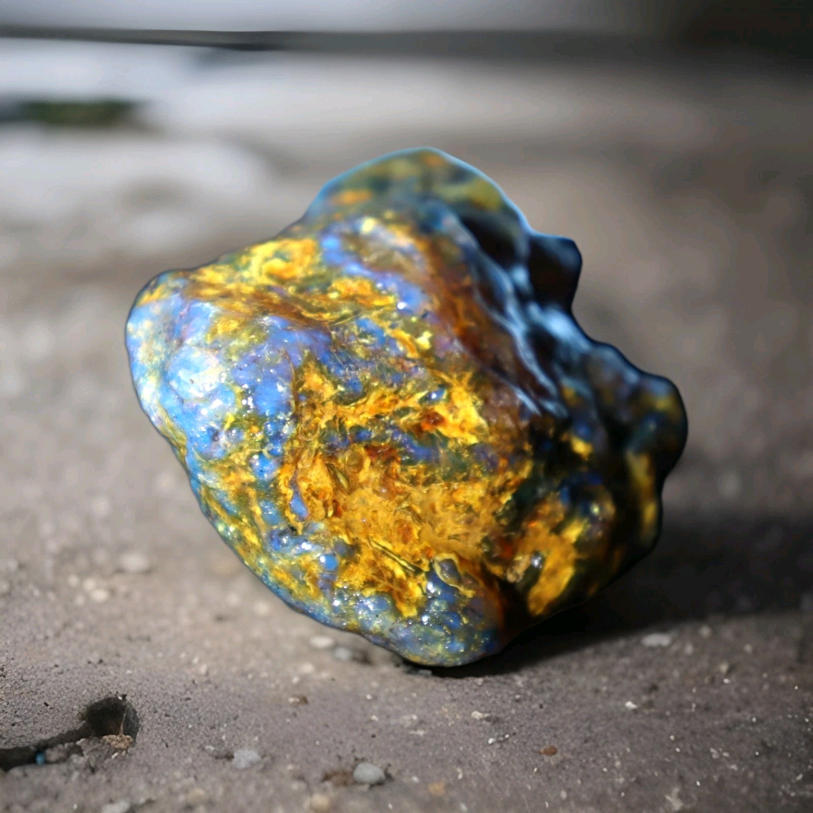 Exquisite Natural Dominican Clear Green Blue Amber Rough Specimen 75mm 57g