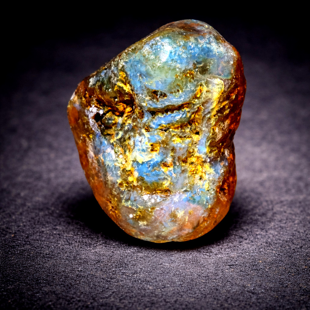 Beautiful Natural Dominican Clear Green Blue Amber Rough Specimen 51mm 47.8g