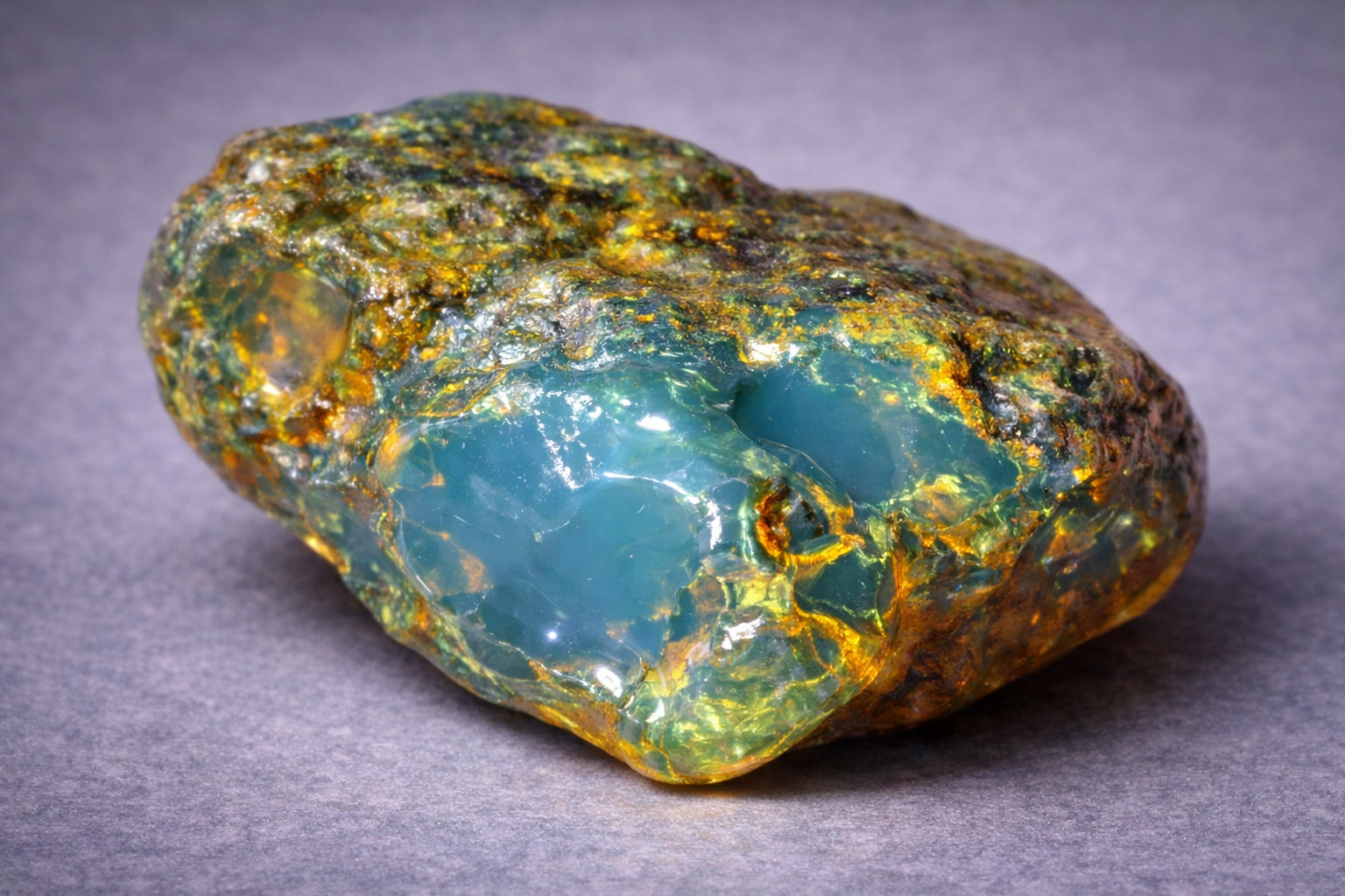 Impressive Natural Dominican Clear Volcanic Blue Amber Rough Specimen 62mm 28.5g