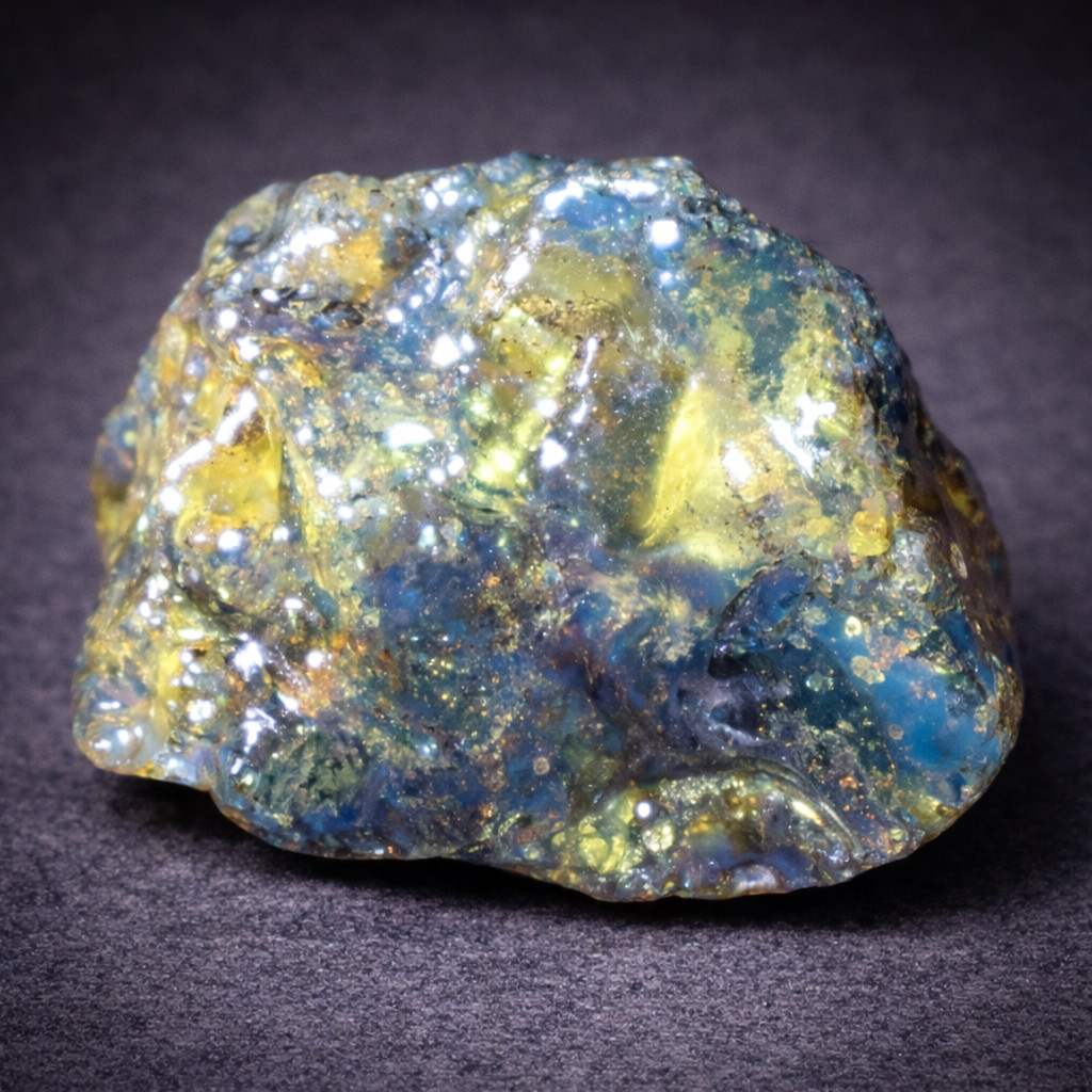 Charming Design Natural Dominican Transl Yellow Blue Amber Rough Specimen 37g