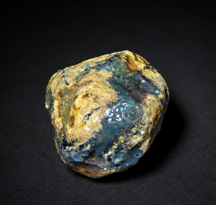 Fine Rare Green Blue Dominican Amber Rough Specimen Chunk 39mm 15.2g