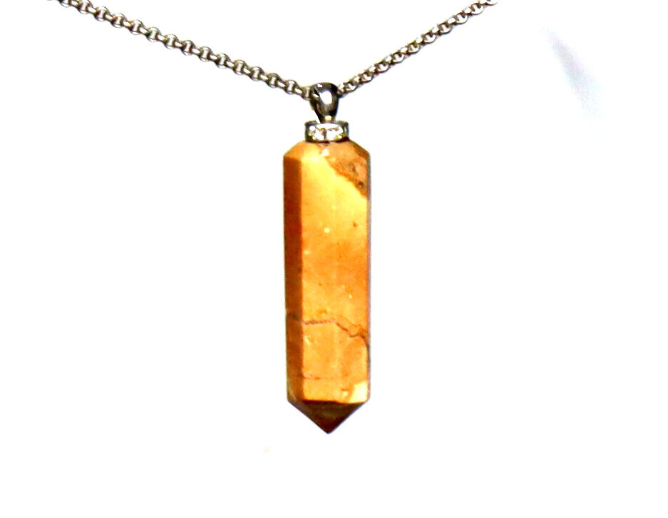 2 1/4inch Natural Pink Red Jasper .925 Sterling Silver Crystal Cut Pendant 60mm