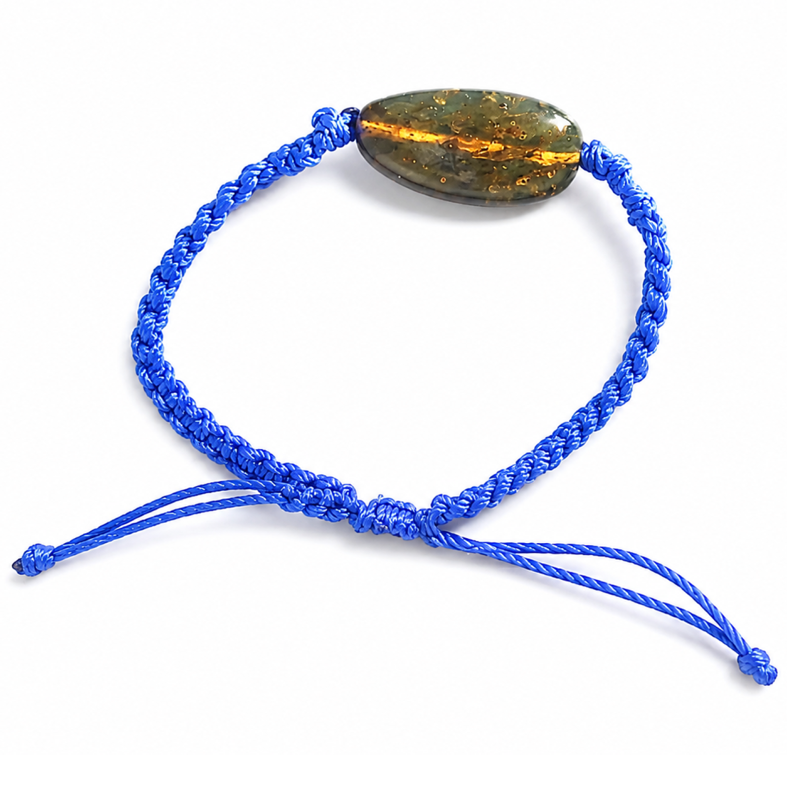 Artisan Translucent Dark Green Dominican Amber Bracelet 28mm