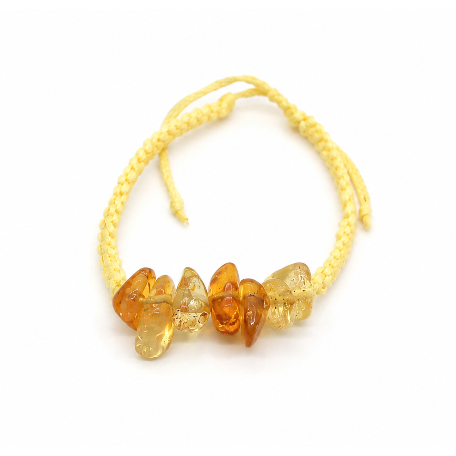 Authentic Clear Yellow Orange Dominican Amber Bracelet 27mm