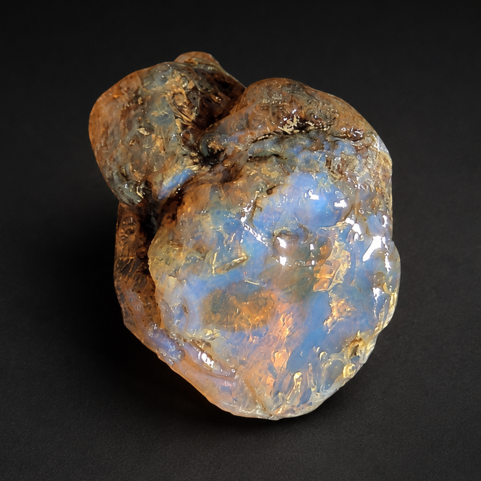 Certified Clear Green Blue Dominican Amber Stones 48mm 19.3g