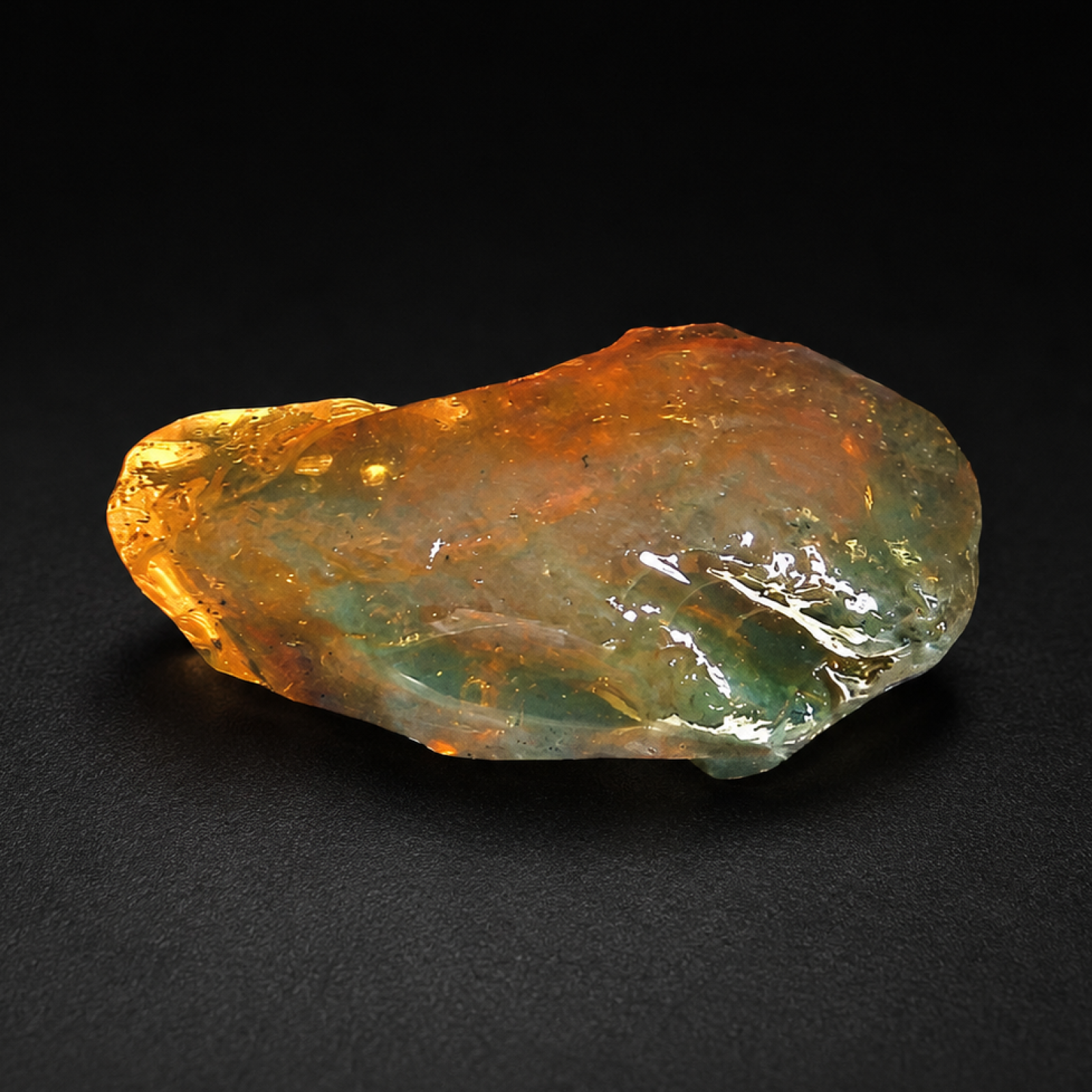 Authentic Crystal Clear Orange Green Dominican Amber Stones 54mm 15.6g