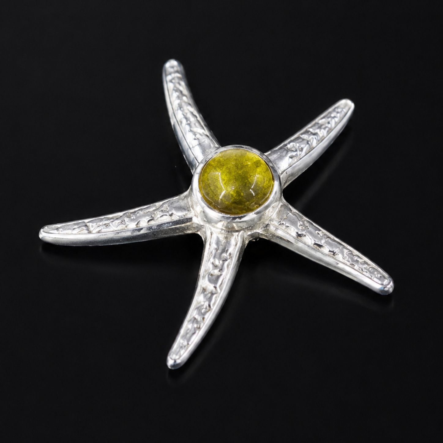 Timeless Island Style Clear Yellow Dominican Amber 925 Sterling Silver Pendant 32mm
