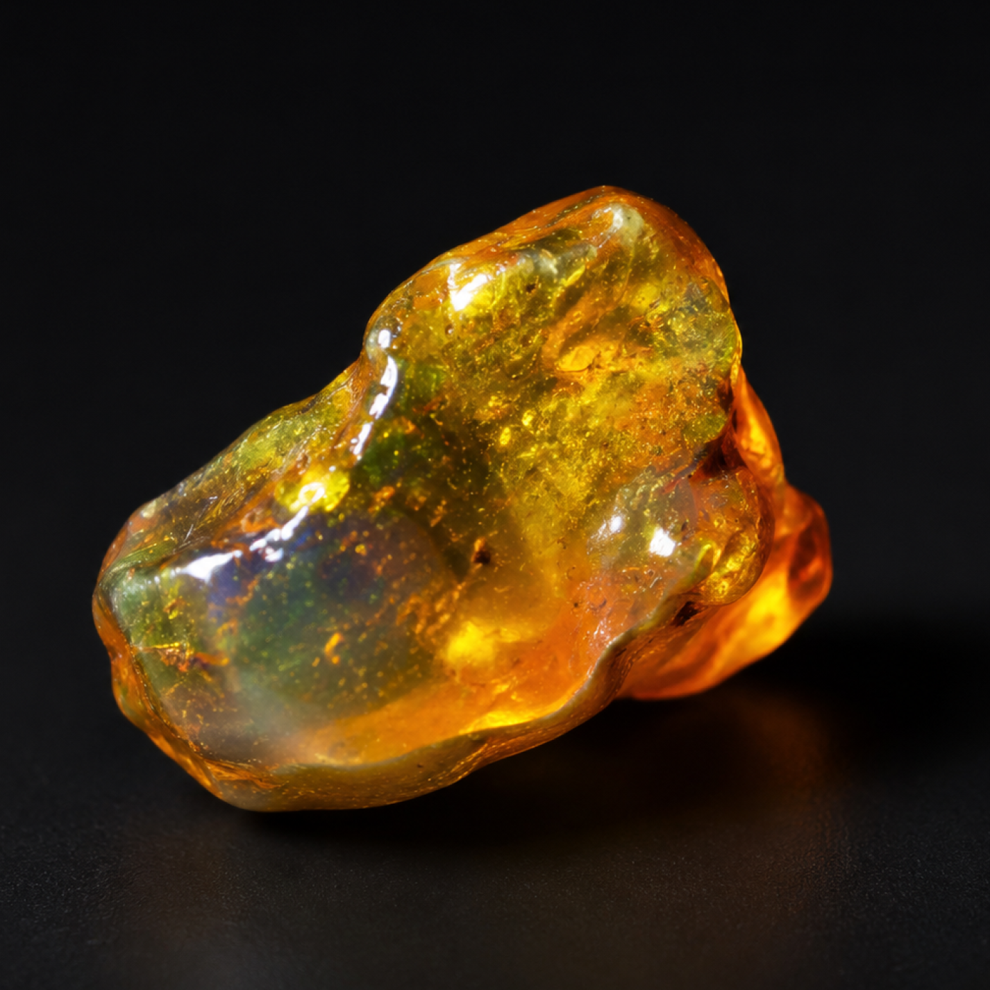 Clear orange Natural Dominican Amber rough Rough Specimen 37 mm