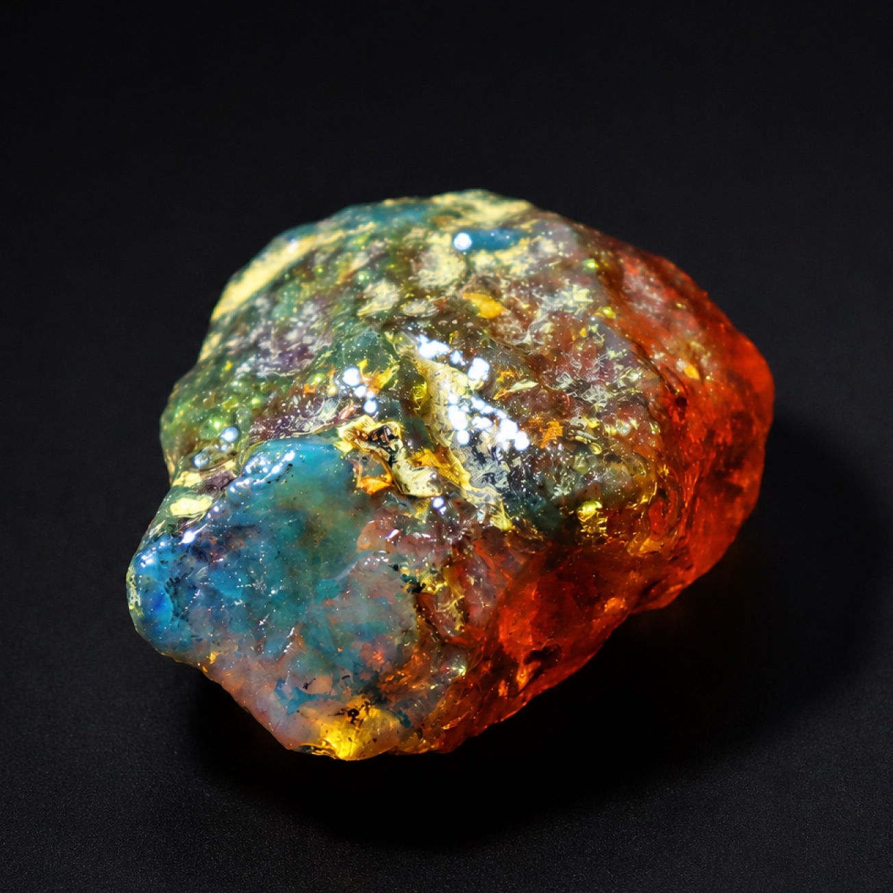 Clear sky blue Natural Dominican Amber rough Rough Specimen 44 mm