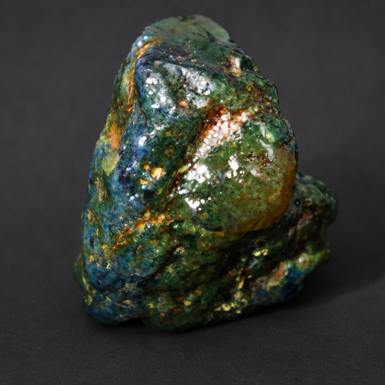 Clear dark blue green Natural Dominican Amber rough Rough Specimen 70 mm