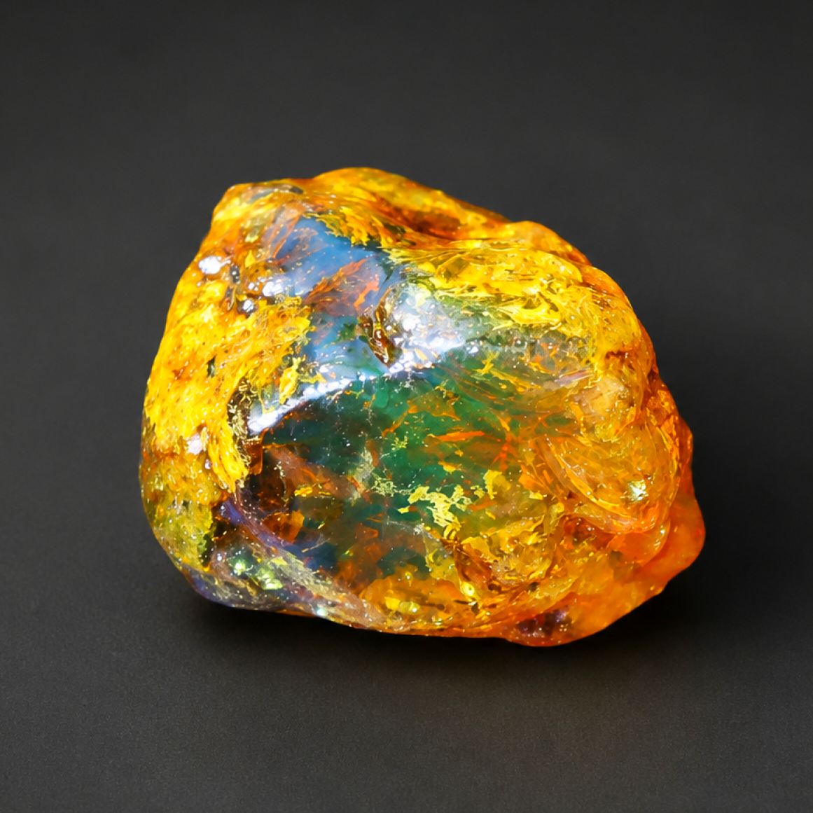 Translucent sea blue Natural Dominican Amber rough Rough Specimen 33 mm