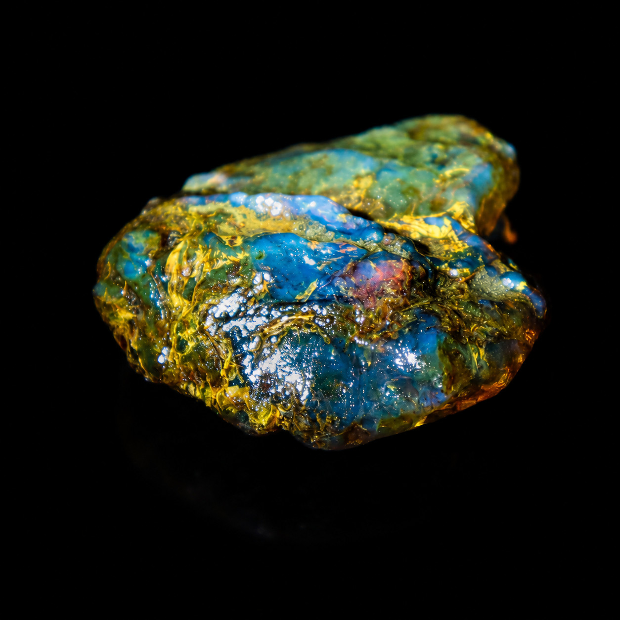 Rare Clear Quality Dominican Blue Amber Rough Specimen Chunk 64mm 41.7g
