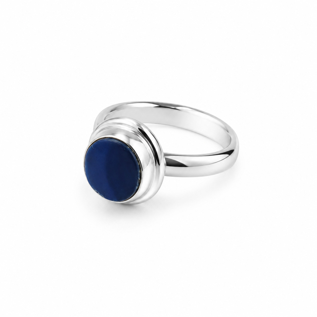 Rare Quality Blue Lapis Lazuli 925 Sterling Silver Oval Ring US#8