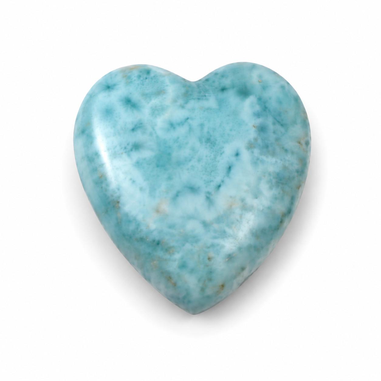 Genuine Beautiful Light Blue Larimar Heart Cabochon 35mm 17.5g