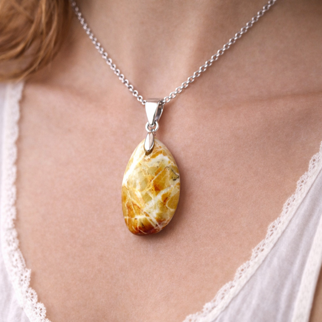 Charming Design 2 inch Natural Orange Brown Wild Horse Jasper Pendant 54mm
