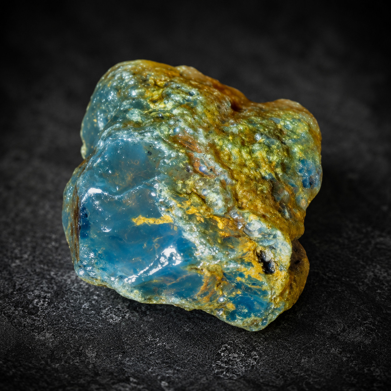Exquisite Natural Dominican Crystal Clear Sky Blue Amber Rough Specimen 37mm 8.4