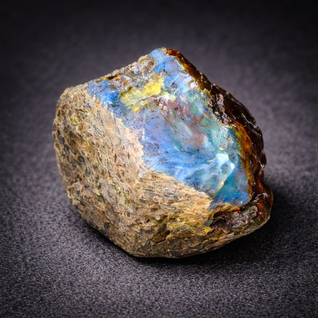 Beautiful Nat Dominican Translucent Blue Green Amber Rough Specimen 36mm 15.5gra