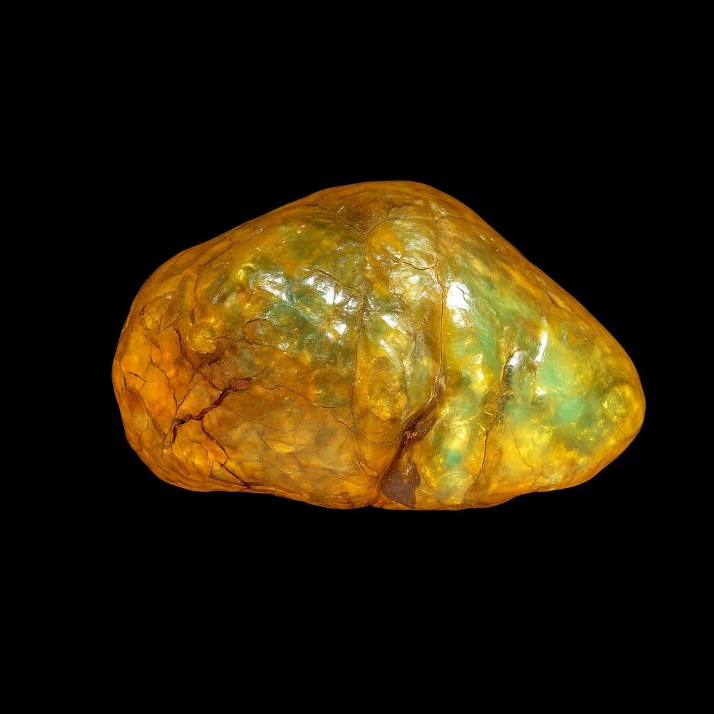 Quality Artisan Orange Yellow Dominican Amber Rough Specimen Chunk 45mm 18.4g