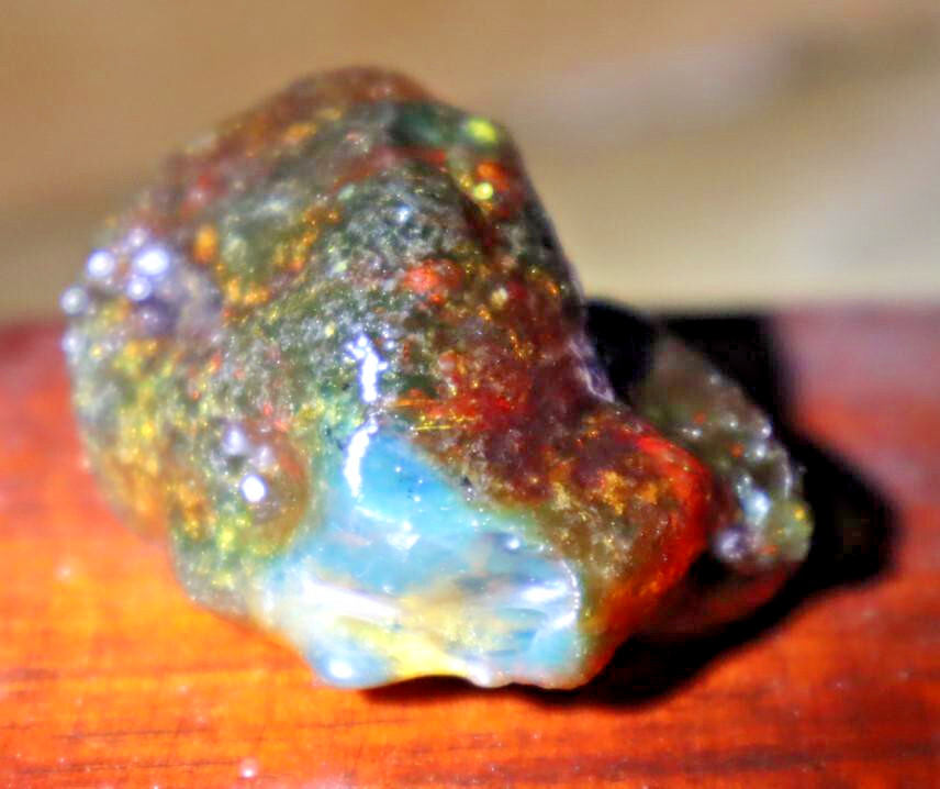 Excellent Natural Dominican Clear Deep Green Blue Amber Rough Specimen 39mm 13.5