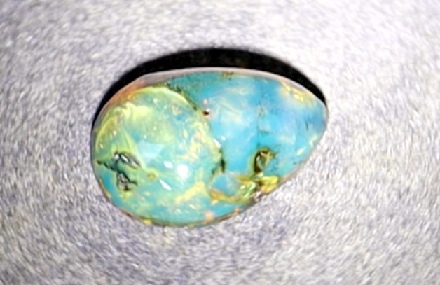 Beautiful Natural Dominican Translucent Ocean Blue Amber Polished Stone 24mm