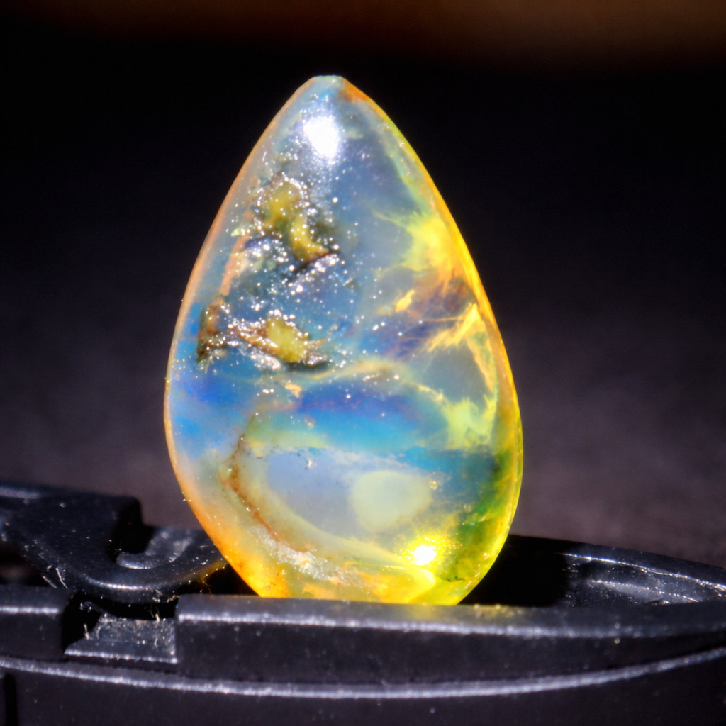 Natural Dominican Clear Sky Blue Amber Polished Stone 16mm FREE DRILLING