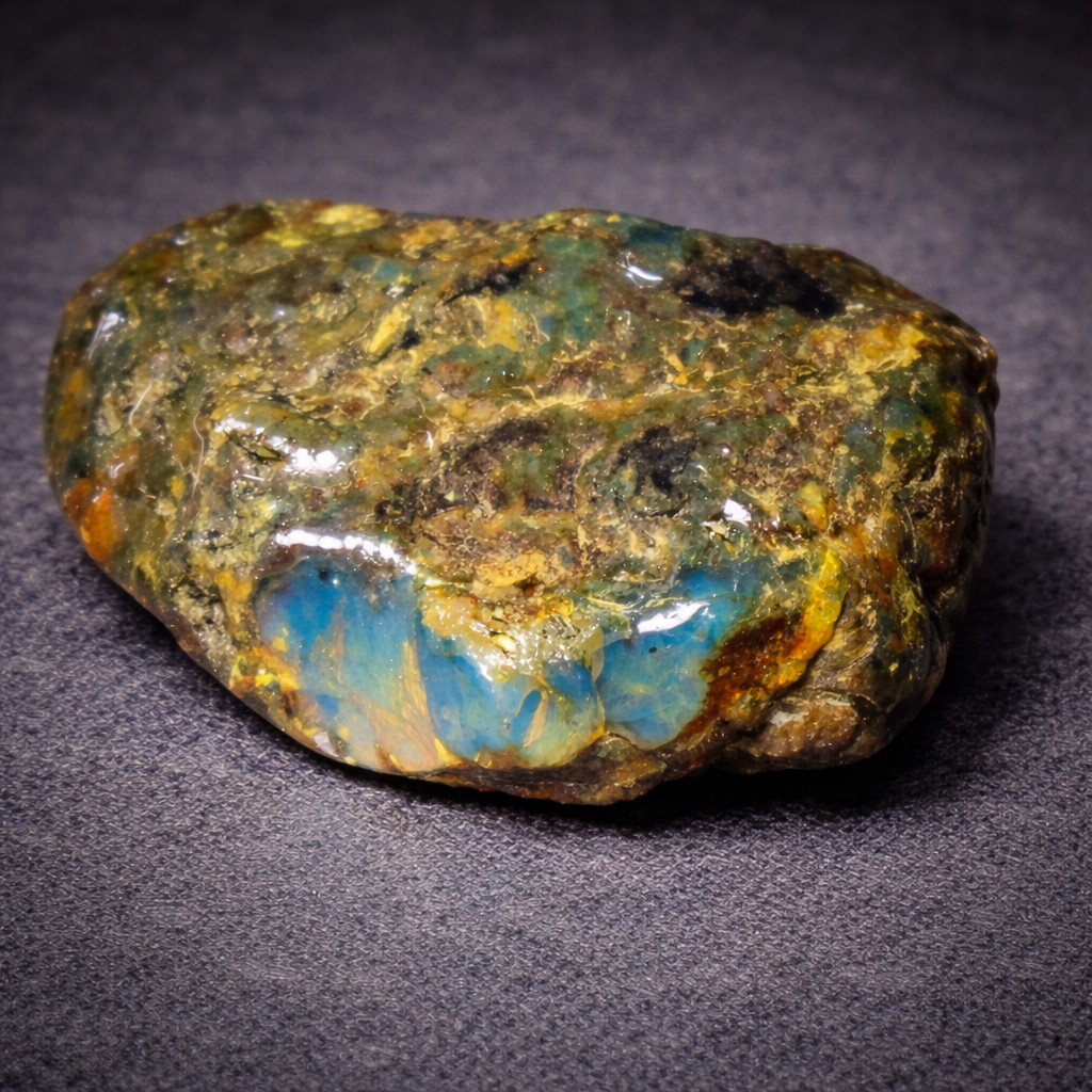 Excellent Natural Dominican Clear Green Blue Amber Rough Specimen 45mm 12.1g