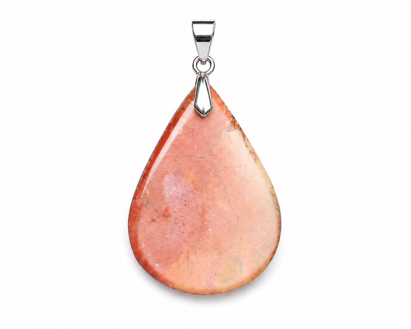 Biggest 3 Inch Natural Pink Red Jasper Pendant 75mm 195CT with free leather band