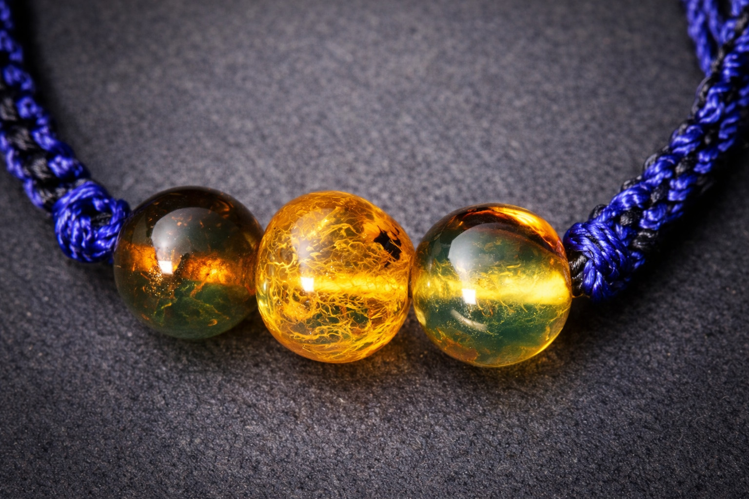 Beautiful Natural Translucent Orange Amber Bracelet adjustable