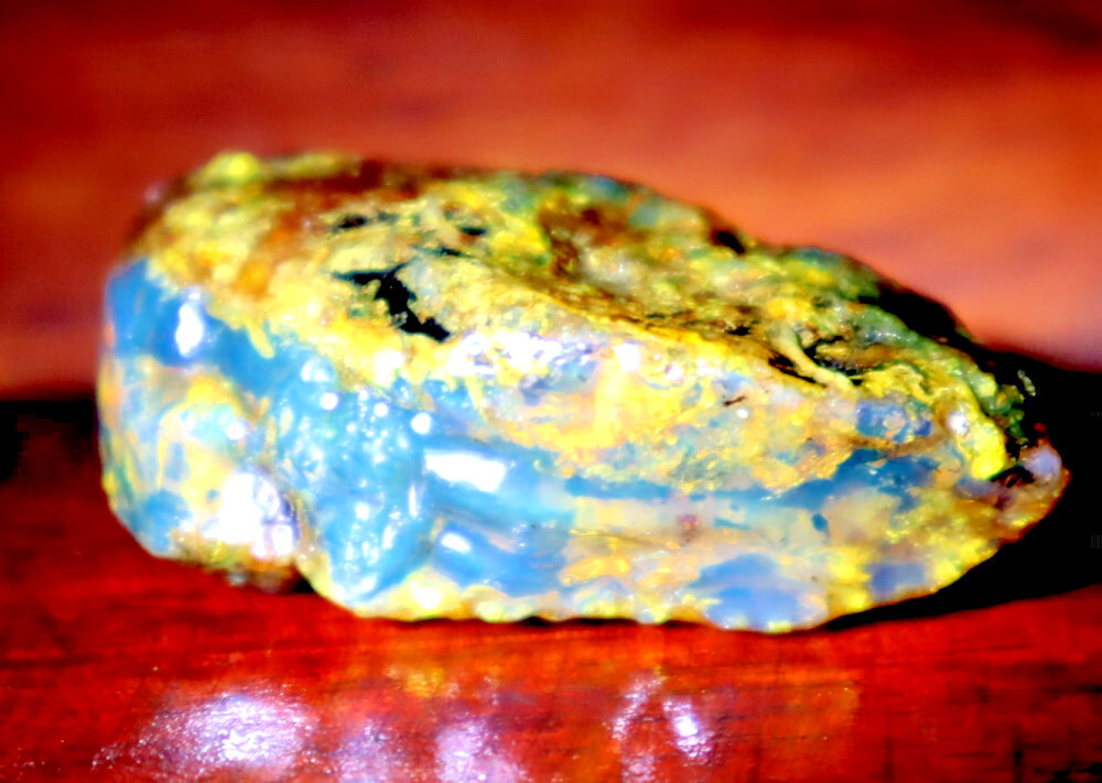 Beautiful Natural Dominican Clear Light Blue Amber Rough Specimen 47mm 12.5g
