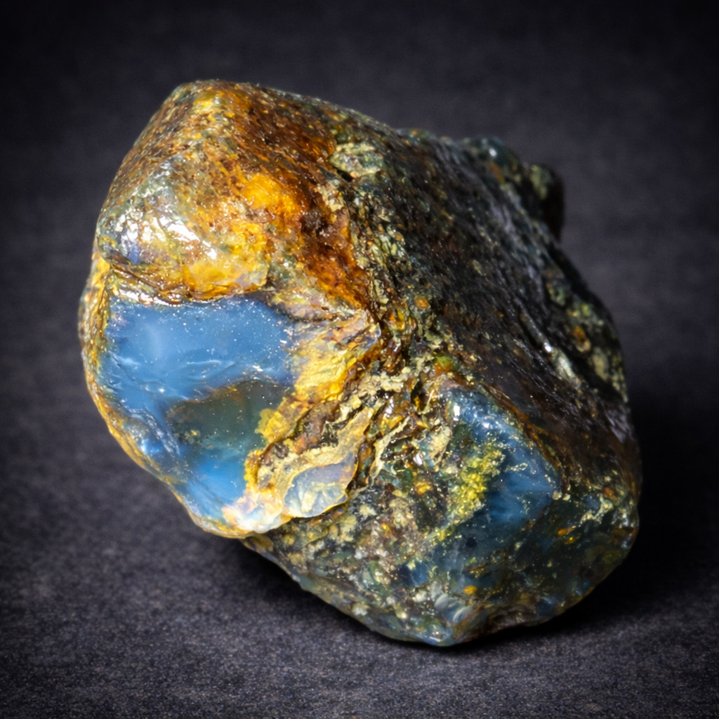 Beautiful Natural Dominican Clear Sky Blue Amber Rough Specimen 48mm 17.2g