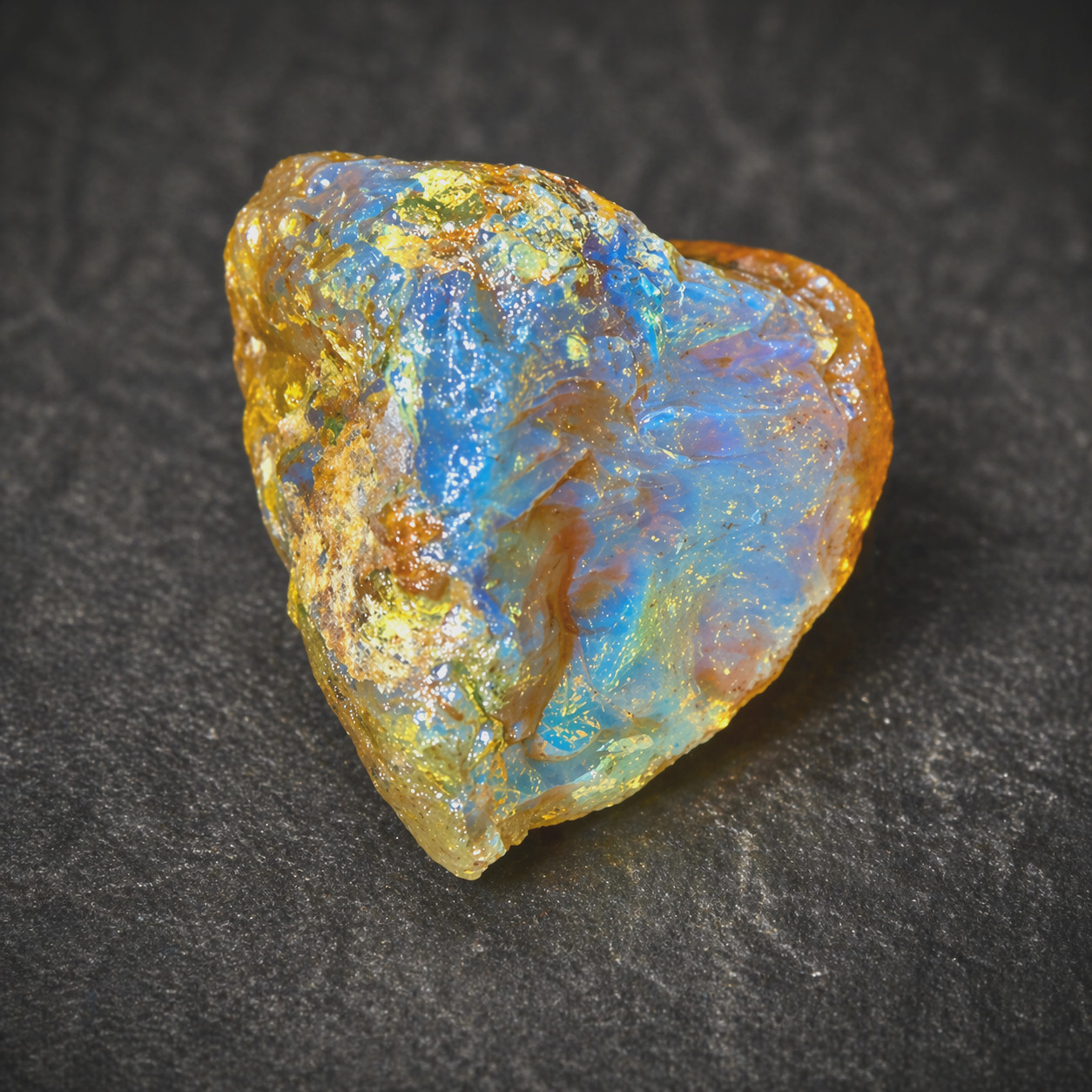 Exquisite Natural Dominican Clear Golden Blue Amber Rough Specimen 37mm 16.8g