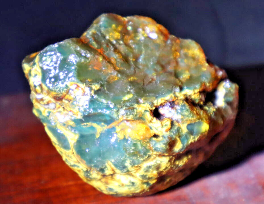 Charming Natural Dominican Clear Cognac Green Blue Amber Rough Specimen 37gram